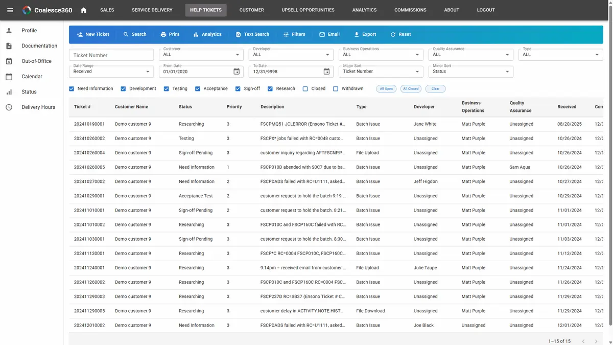 Coalesce360 Help Desk Overview